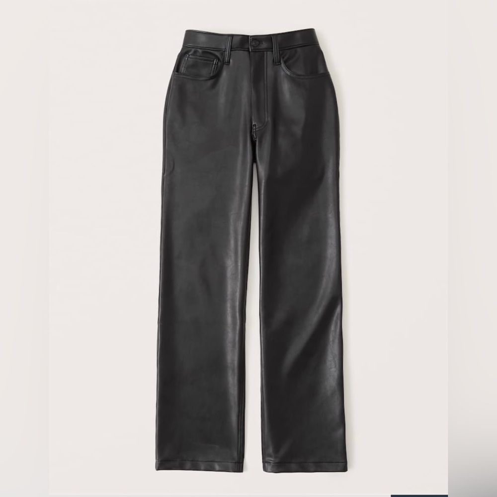 Abercrombie 90’s straight leather pants